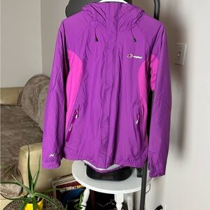 Berghaus Purple and Pink Hooded Shell Jacket